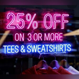 25% OFF Tshirts & Sweatshirts Bundle